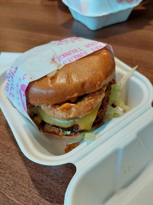 Kimchi burger at Wholesome Junkies in Manchester