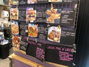 Menu as of Feb 2022  at Wholesome Junkies in Manchester