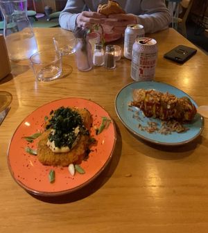Pumpkin Katsu and Corndog  at Wholesome Junkies in Manchester