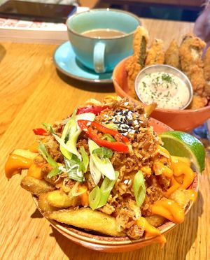 Frickles and Thai Fries  at Wholesome Junkies in Manchester
