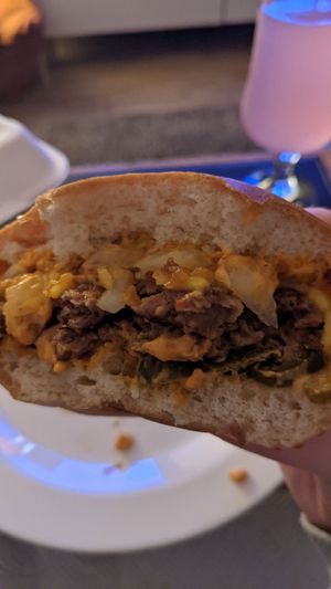 My first ever vegan takeaway, I just couldn't believe this WASN'T made from animal products! The burger meat was so incredibly similar to beef it shocked me! Cheese delicious and m at Wholesome Junkies in Manchester