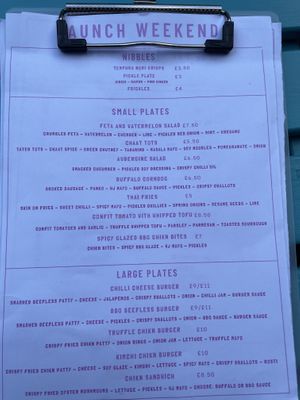 The menu  #Veganuary at Wholesome Junkies in Manchester