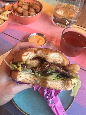 Truffle ‘beef’ burger  at Wholesome Junkies in Manchester