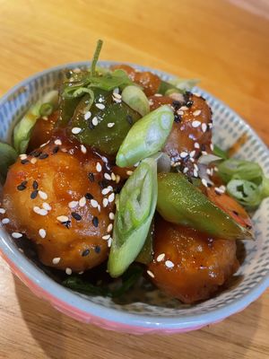 Sweet and sour tofu balls   at Wholesome Junkies in Manchester