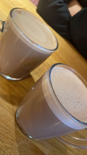 Hot chocolates   at Wholesome Junkies in Manchester