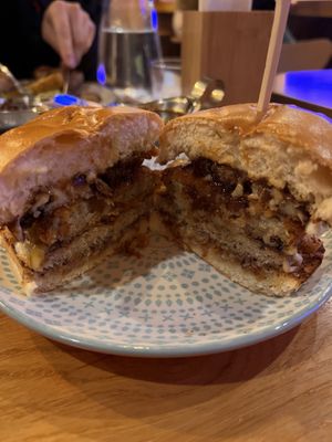 Smash burger  at Wholesome Junkies in Manchester