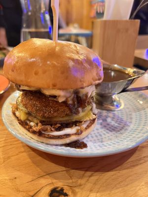 Smash burger  at Wholesome Junkies in Manchester