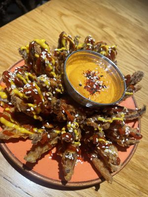 Blooming onion   at Wholesome Junkies in Manchester