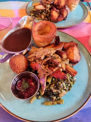 Lamb Sunday Dinner at Wholesome Junkies in Manchester