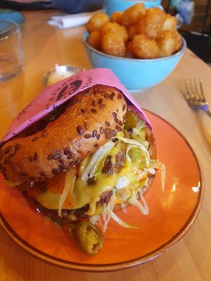 Gluten free chili 🍔 at Wholesome Junkies in Manchester