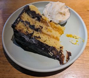 Jaffa cake, tastes exactly like the orangey bit of a Jaffa cake at Wholesome Junkies in Manchester