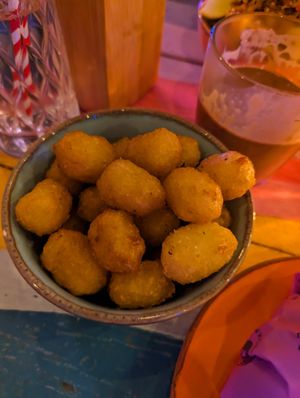 Tater tots at Wholesome Junkies in Manchester