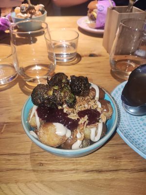 Christmas loaded tota at Wholesome Junkies in Manchester