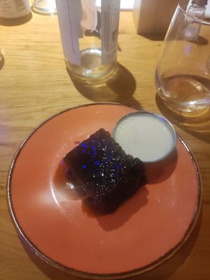 Sticky toffee pudding at Wholesome Junkies in Manchester