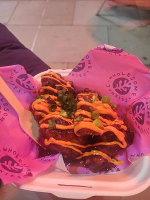 Korean cauliflower wings at Wholesome Junkies in Manchester