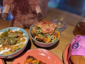 Kimchi tots   at Wholesome Junkies in Manchester