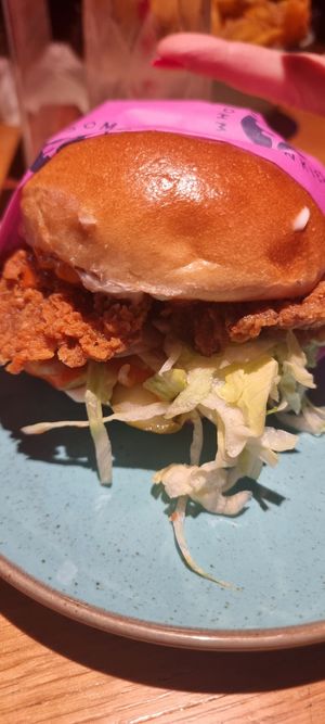 Chicken sandwich at Wholesome Junkies in Manchester