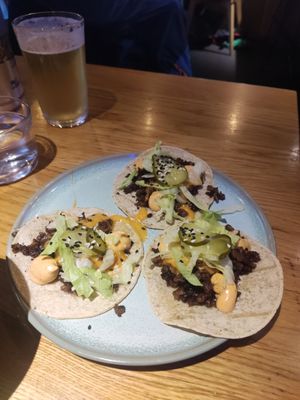 Tacos at Wholesome Junkies in Manchester