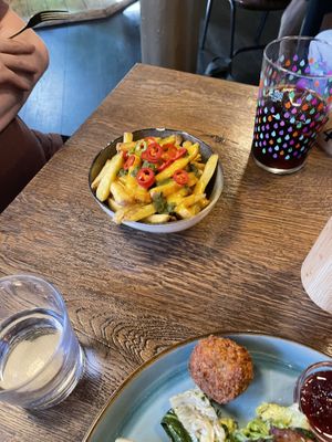 Loaded fries  at Wholesome Junkies in Manchester