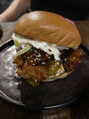 Korean Burger  at Wholesome Junkies in Manchester