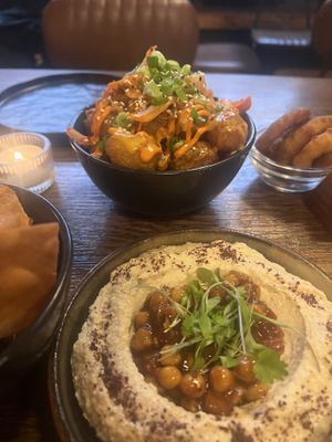 Kimchi cheese tots  at Wholesome Junkies in Manchester