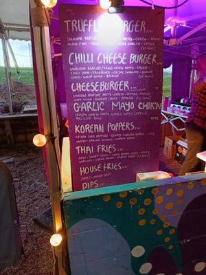 Pop up menu at Wholesome Junkies in Manchester