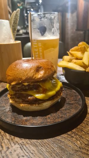 Double chilli cheeseburger at Wholesome Junkies in Manchester
