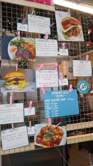 Today's menu at Wholesome Junkies in Manchester