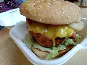 KFC burger Sunday 28th July 2019 at Wholesome Junkies in Manchester