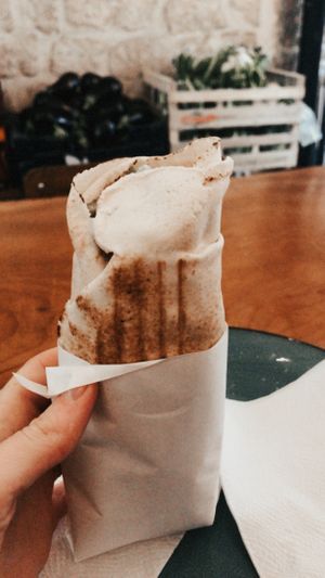 Falafel wrap at Le Daily Syrien Veggie in Paris