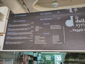 Menu Part 1 at Le Daily Syrien Veggie in Paris