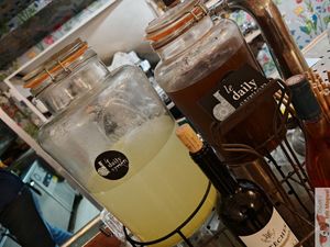 The homemade lemonade with orange blossom at Le Daily Syrien Veggie in Paris