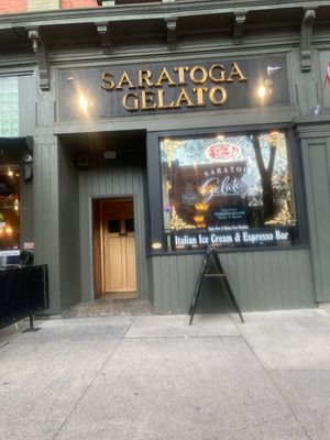 Outside at Saratoga Gelato in Saratoga Springs