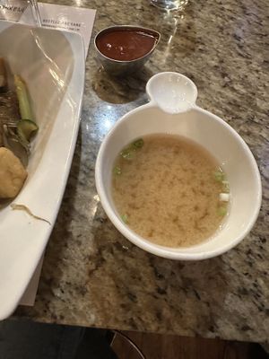 Miso soup  at 929 Kitchen & Bar in Columbia