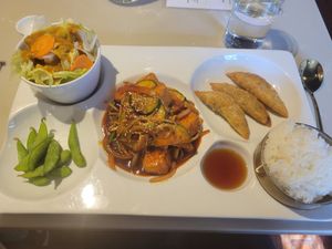 Lunch Box with fried tofu at 929 Kitchen & Bar in Columbia