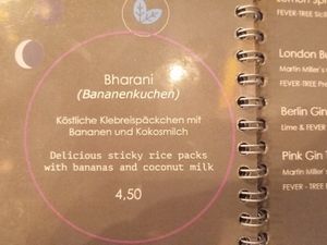 Menu at Moon in Berlin