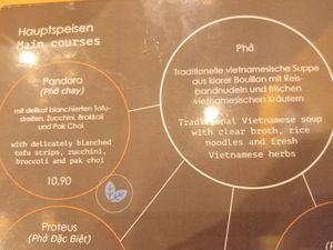 Menu at Moon in Berlin