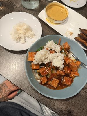 I got the K.F.C but substituted with tofu . The flavor was so good, tofu friend to perfection.   at Kao Thai Cuisine in Columbia