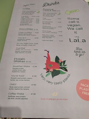 Drink menù 🧾 at The Lala in Vienna