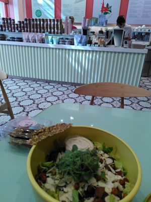 Caesar salade and super food crackers at The Lala in Vienna