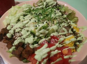 Salad with Tempeh and Avocado at The Lala in Vienna