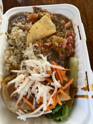 Tamales with rice + beans❤️ at The Stand Natural Foods in Laguna Beach