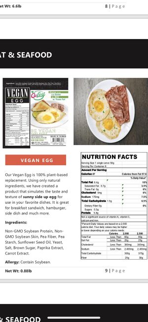 Our Vegan Egg & Bacon  at Vegan On The Go in Oakland Park