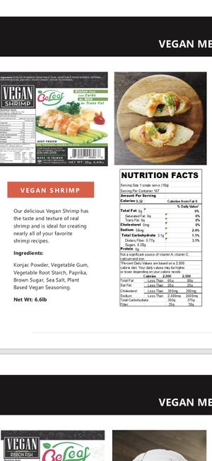 Our Vegan Shirmp at Vegan On The Go in Oakland Park