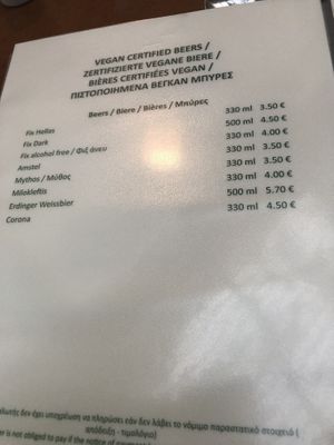 Menu  at Avocado in Crete