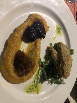 Vegan schnitzel at Avocado in Crete