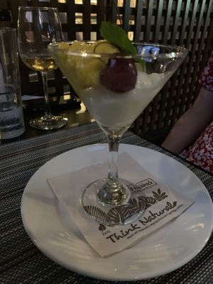 Mango sorbet  at Avocado in Crete