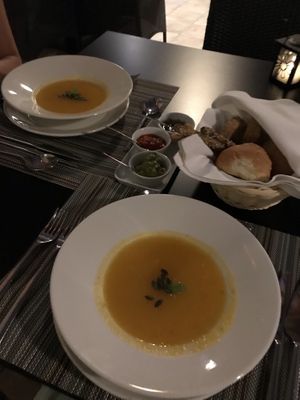 Soup and breads   at Avocado in Crete