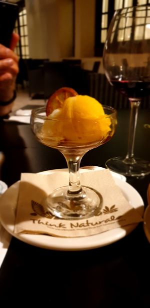 Mango sorbet at Avocado in Crete