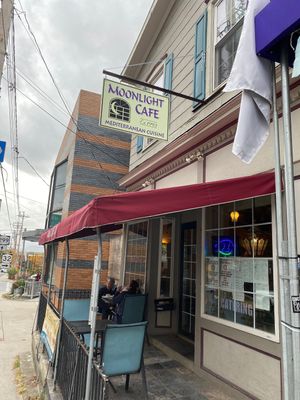 Had outside seating as well as indoor seating  at Moon Light Cafe in New Paltz